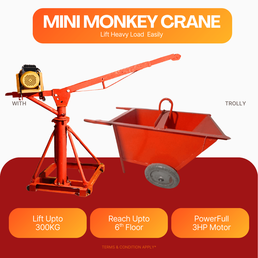Mini Monkey Crane with Two Wheel Trolley
